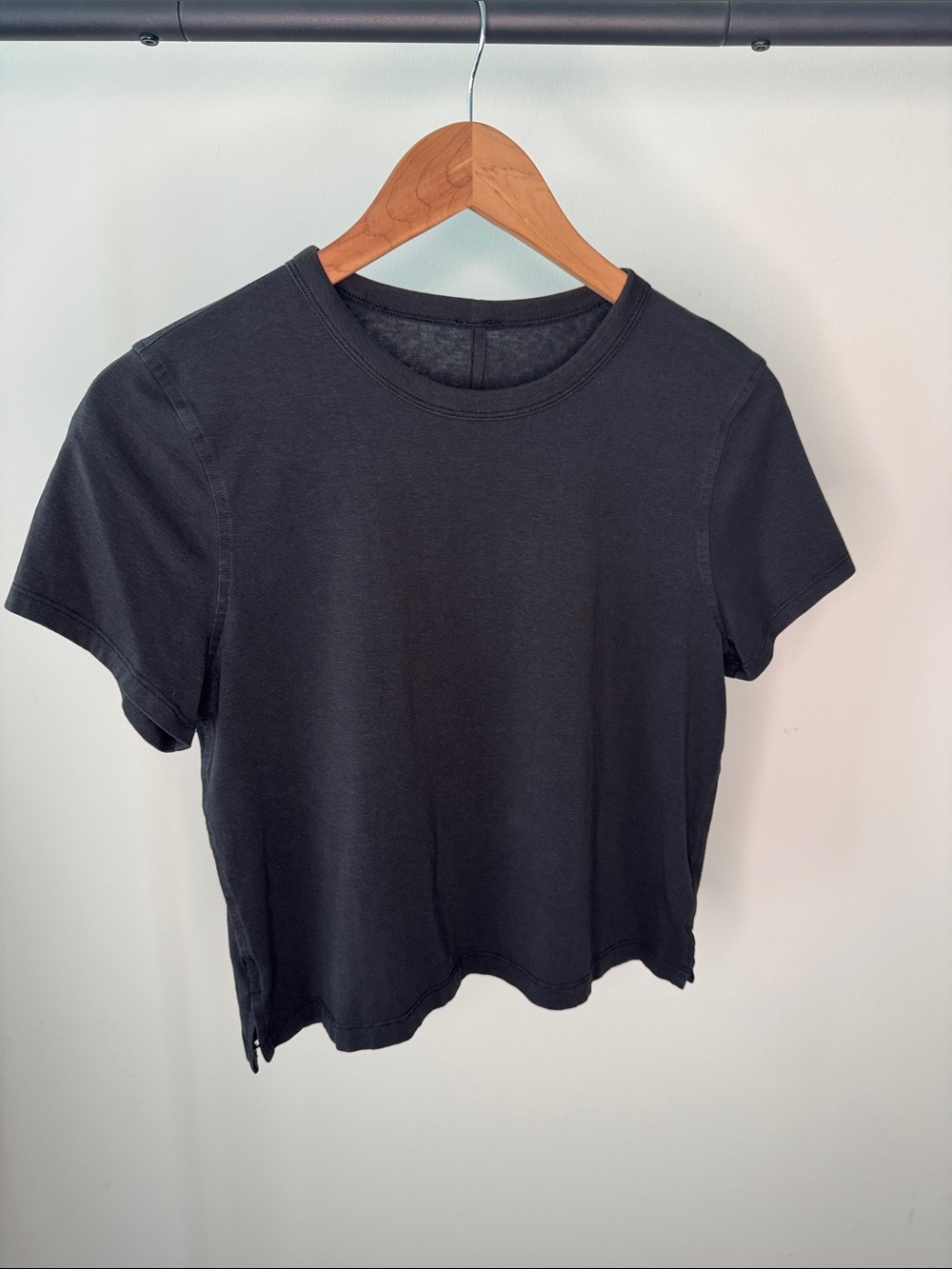 lululemon athletica Black Short Sleeve Crew Tee